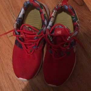 Red Nikes sneakers